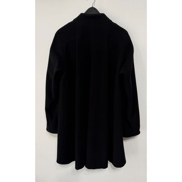 Unbranded Women's black 100% wool coat sz 12 Black career office business - Picture 2 of 4